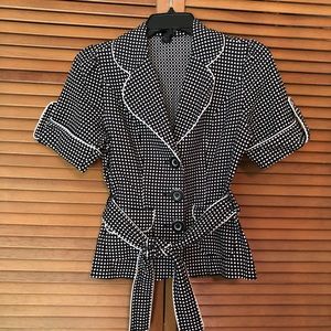 Black & white dot blazer